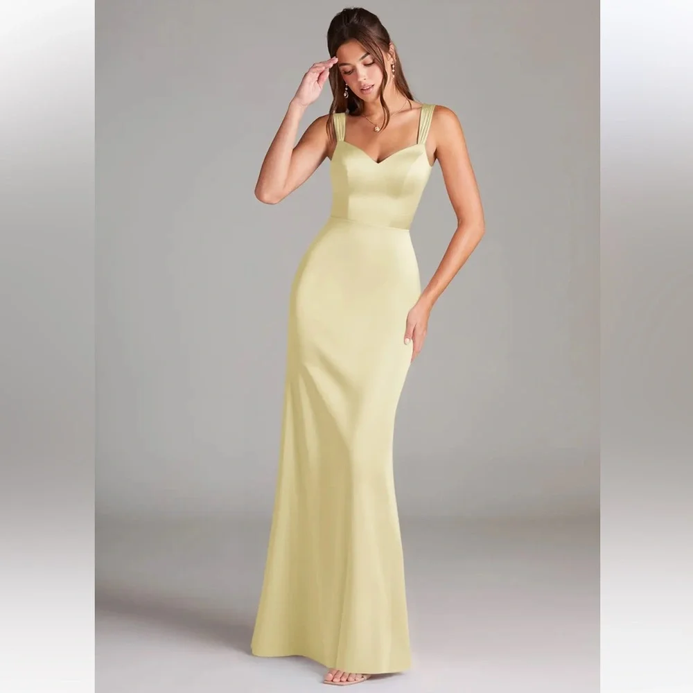 Azazie lemon sorbet “Denice” dress - Picture 3 of 5